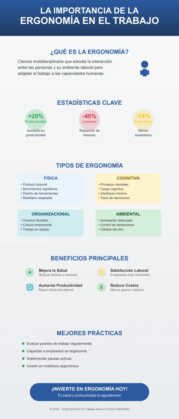 Ergonomía en el Trabajo - Infografia