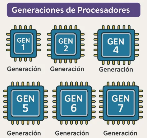 Generaciones de procesadores